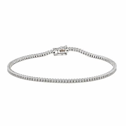 Bracelets & Bangles |   18Ct White Gold Brilliant Cut Diamond Tennis Bracelet Bracelets & Bangles Bracelets & Bangles