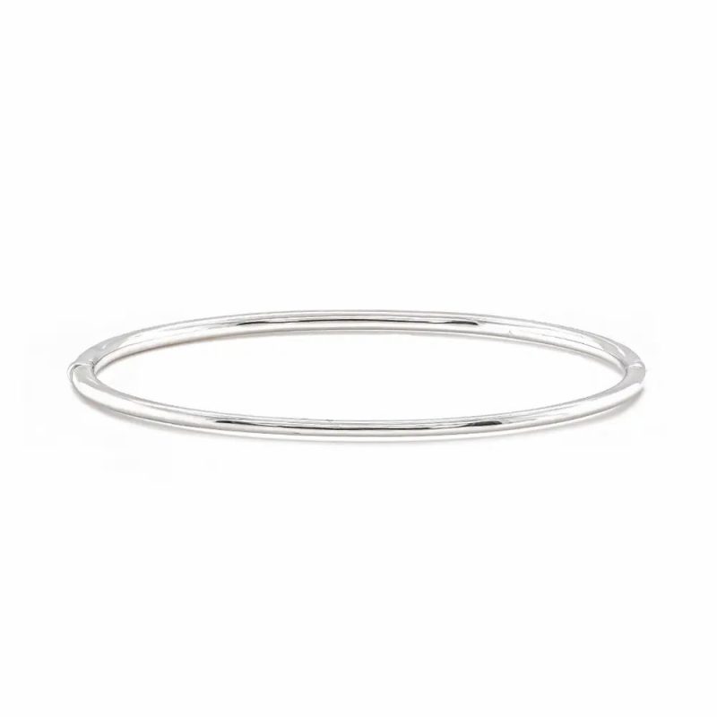 Bracelets & Bangles |   18Ct White Gold Brilliant Diamond Half Set Bangle 0.50Ct Bracelets & Bangles Bracelets & Bangles