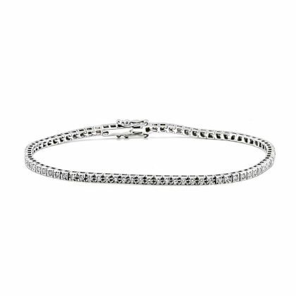 Bracelets & Bangles |   18Ct White Gold Diamond Line Bracelet .75Cts Bracelets & Bangles Bracelets & Bangles