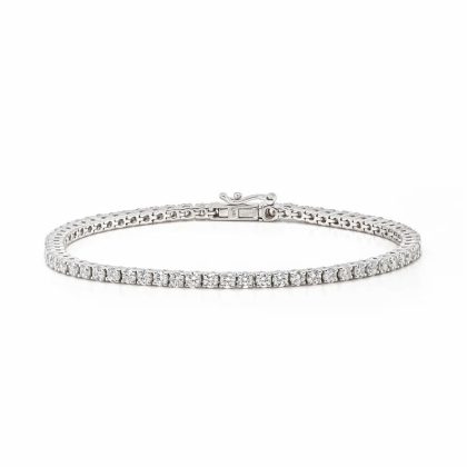 Bracelets & Bangles |   18Ct White Gold Lab Grown Brilliant Diamond Line Bracelet 3.97Ct Bracelets & Bangles Bracelets & Bangles