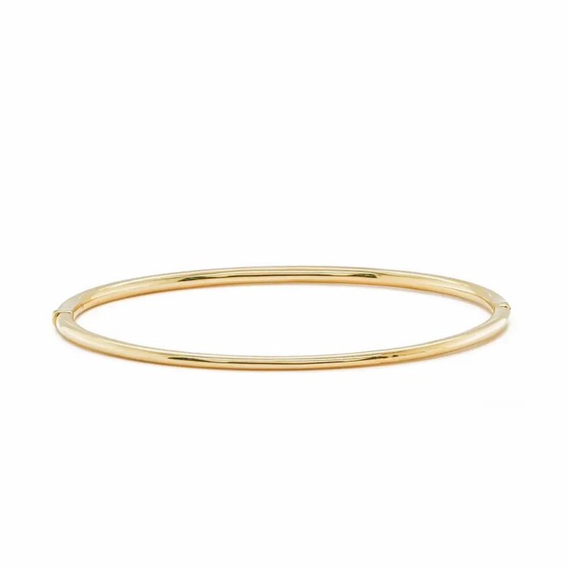 Bracelets & Bangles |   18Ct Yellow Gold Brilliant Cut Diamond Half Set Bangle 0.50Ct Bracelets & Bangles Bracelets & Bangles