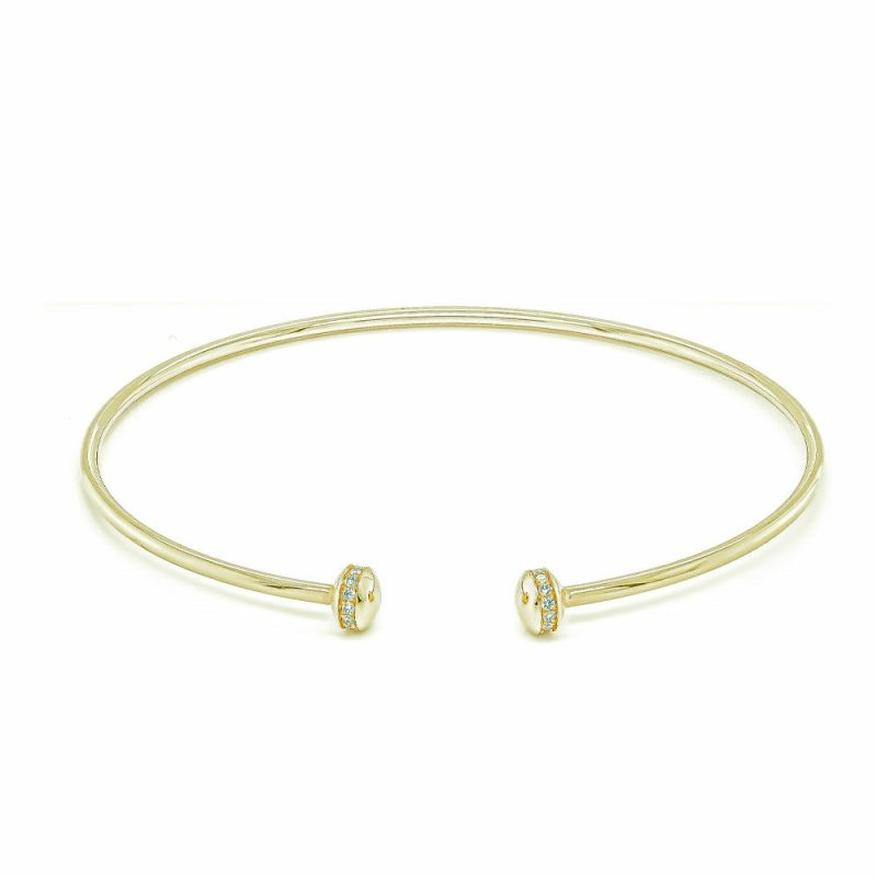 Bracelets & Bangles |   18Ct Yellow Gold Diamond Torque Bangle .15Cts Bracelets & Bangles Bracelets & Bangles