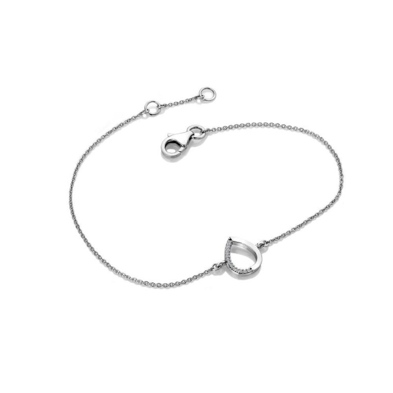 Bracelets & Bangles |   9Ct White Gold/Diamond Teardrop Bracelet Gb008 Bracelets & Bangles Bracelets & Bangles