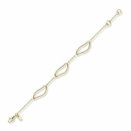 Bracelets & Bangles |   9Ct Yellow Gold Oval Twist Loop & Chain Bracelet Bracelets & Bangles Bracelets & Bangles