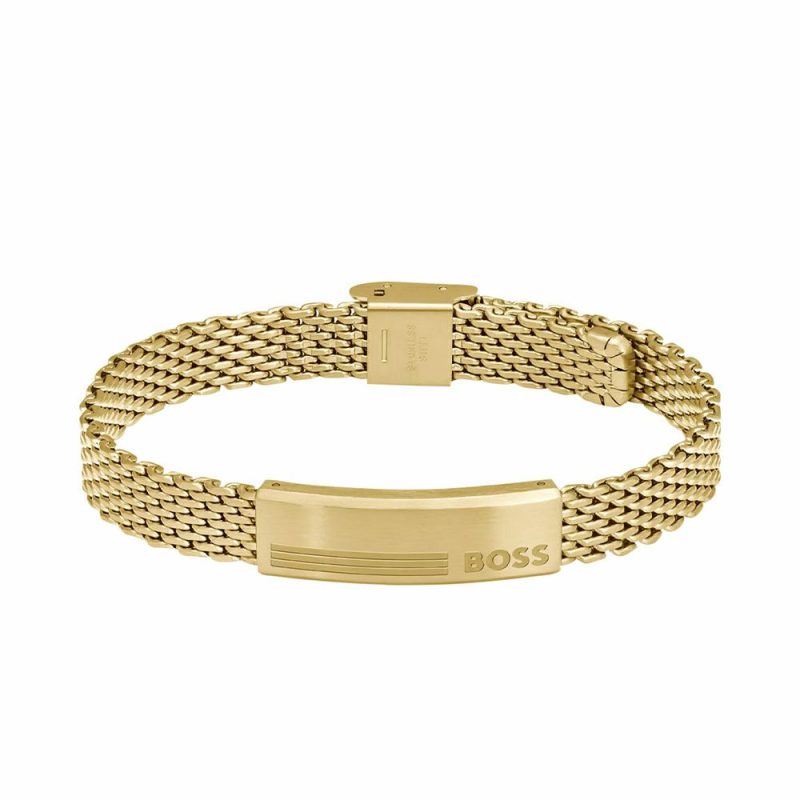 Bracelets & Bangles |   Alen Yellow Plated Gents Bracelet 1580610 Bracelets & Bangles Bracelets & Bangles