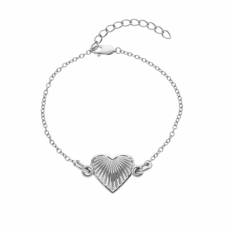 Bracelets & Bangles |   Essence Silver Heart Bracelet Dl696 Bracelets & Bangles Bracelets & Bangles