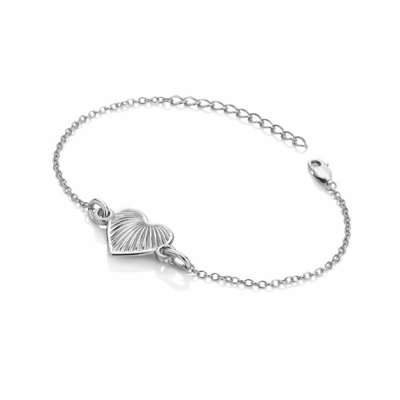 Bracelets & Bangles |   Essence Silver Heart Bracelet Dl696 Bracelets & Bangles Bracelets & Bangles