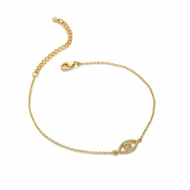 Bracelets & Bangles |   Eye Gold Plated Bracelet Dl689 Bracelets & Bangles Bracelets & Bangles