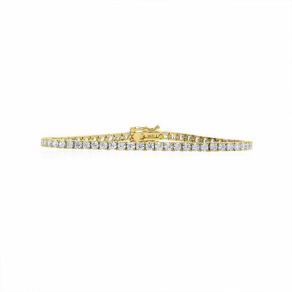 Bracelets & Bangles |   Francine Silver Gold Plated Tennis Bracelet Cb925Y-Fran-W2.5-L Bracelets & Bangles Bracelets & Bangles