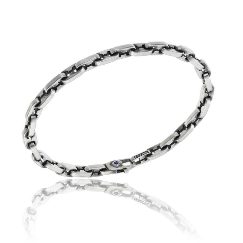 Bracelets & Bangles |   Gents Silver Bracciali Long Oval Link Bracelet Bracelets & Bangles Bracelets & Bangles