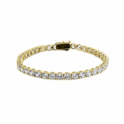 Bracelets & Bangles |   Hailey Round Prong Tennis Bracelet 18Cms Cb925Y-Hail-W4 Bracelets & Bangles Bracelets & Bangles