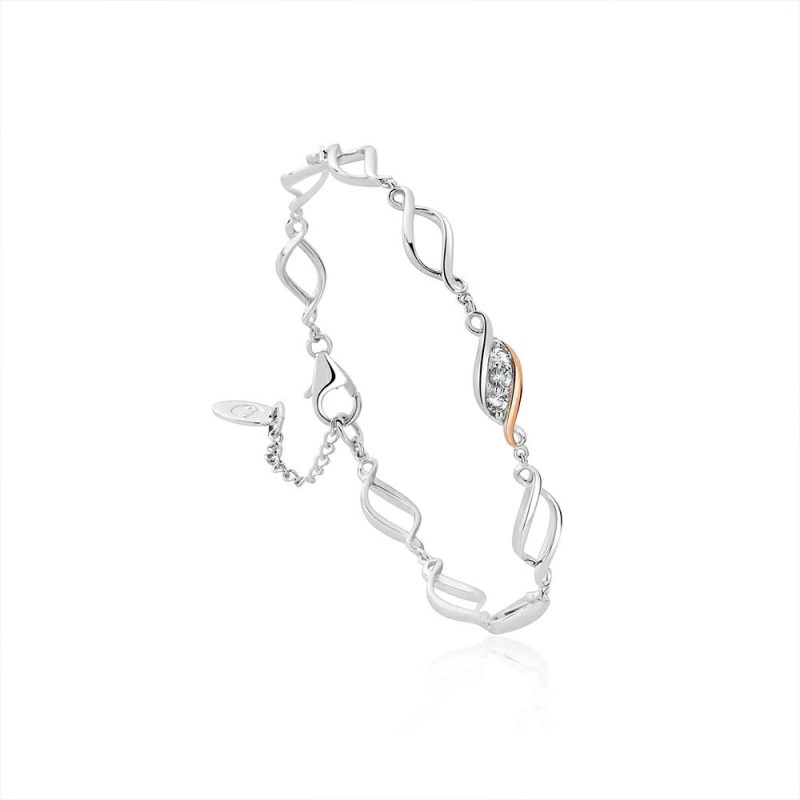 Bracelets & Bangles |   Silver & 9Ct Rose Gold Past Present Future Multilink Bracelet Bracelets & Bangles Bracelets & Bangles