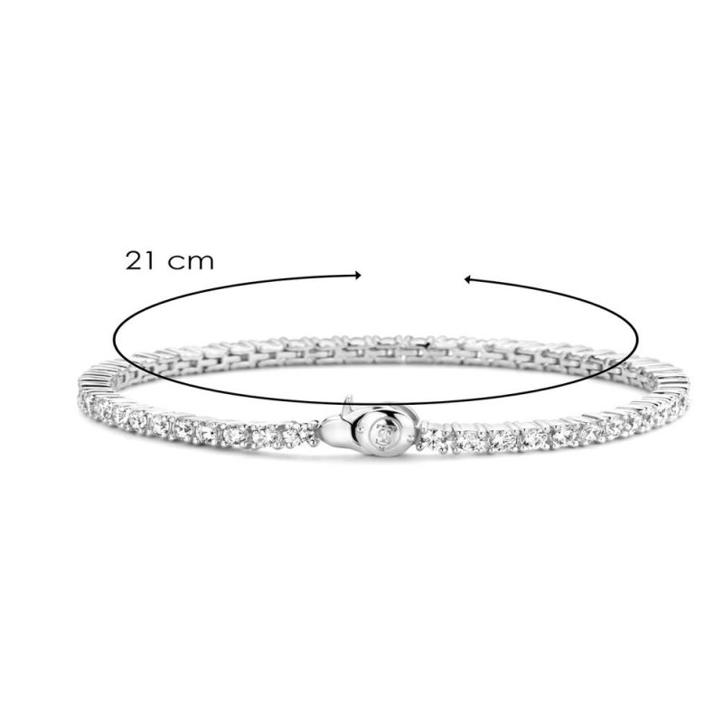 Bracelets & Bangles |   Silver Cz Tennis Line Bracelet 2951Zi Bracelets & Bangles Bracelets & Bangles