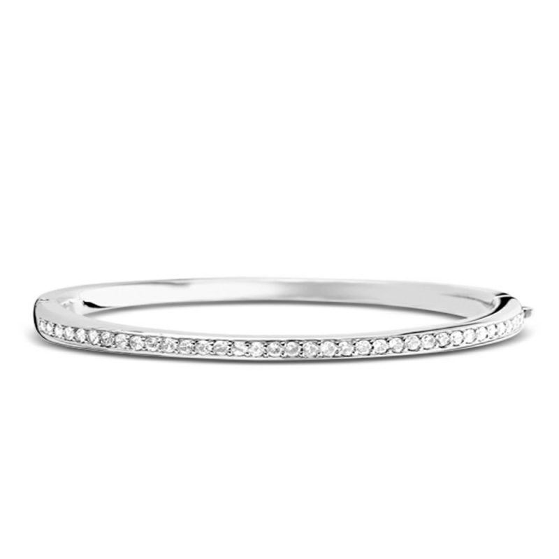 Bracelets & Bangles |   Silver Single Row Cz Bangle 2298Zi Bracelets & Bangles Bracelets & Bangles