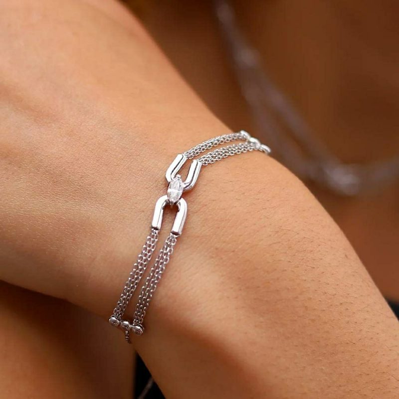 Bracelets & Bangles |   Stevie Silver Strand Bracelet Cn925W-Stev Bracelets & Bangles Bracelets & Bangles