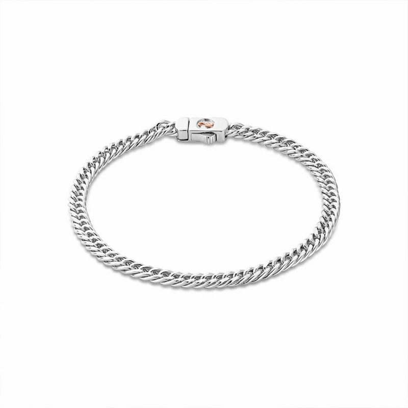 Bracelets & Bangles |   Tree Of Life Insignia Gents Silver Curb Bracelet 3Schn0733 Bracelets & Bangles Bracelets & Bangles