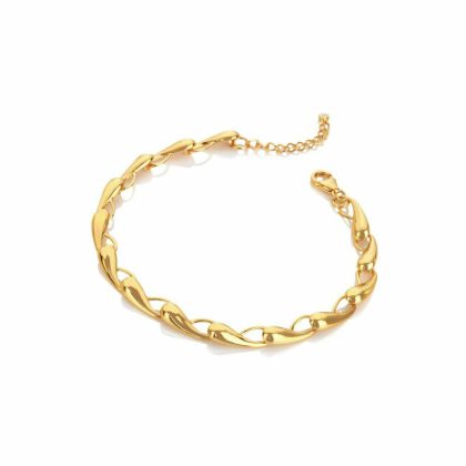 Bracelets & Bangles |   X Jac Jossa Gold Plated Tide Bracelet Dl670 Bracelets & Bangles Bracelets & Bangles