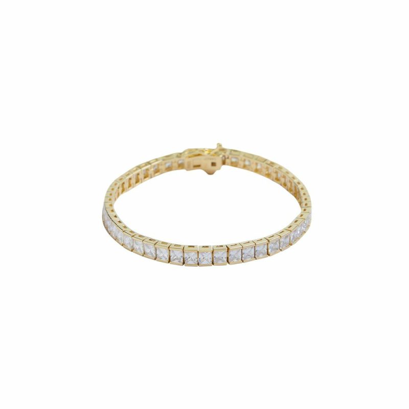 Bracelets & Bangles |   Yellow Gold Plated Kayla 18Cm Bracelet Cb925Y-Kayl-W3-L Bracelets & Bangles Bracelets & Bangles