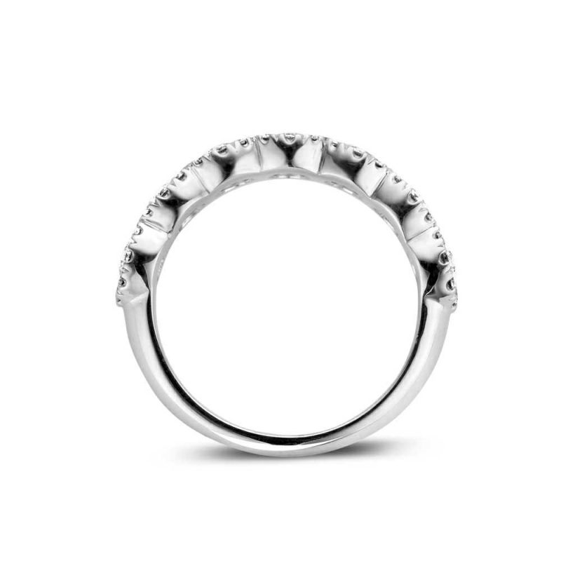 Dress Rings |   18Ct White Gold 7 Diamond Cluster Band 1.16Ct Dress Rings Dress Rings