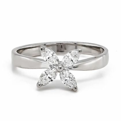 Dress Rings |   18Ct White Gold Marquise Diamond Ring Dress Rings Dress Rings