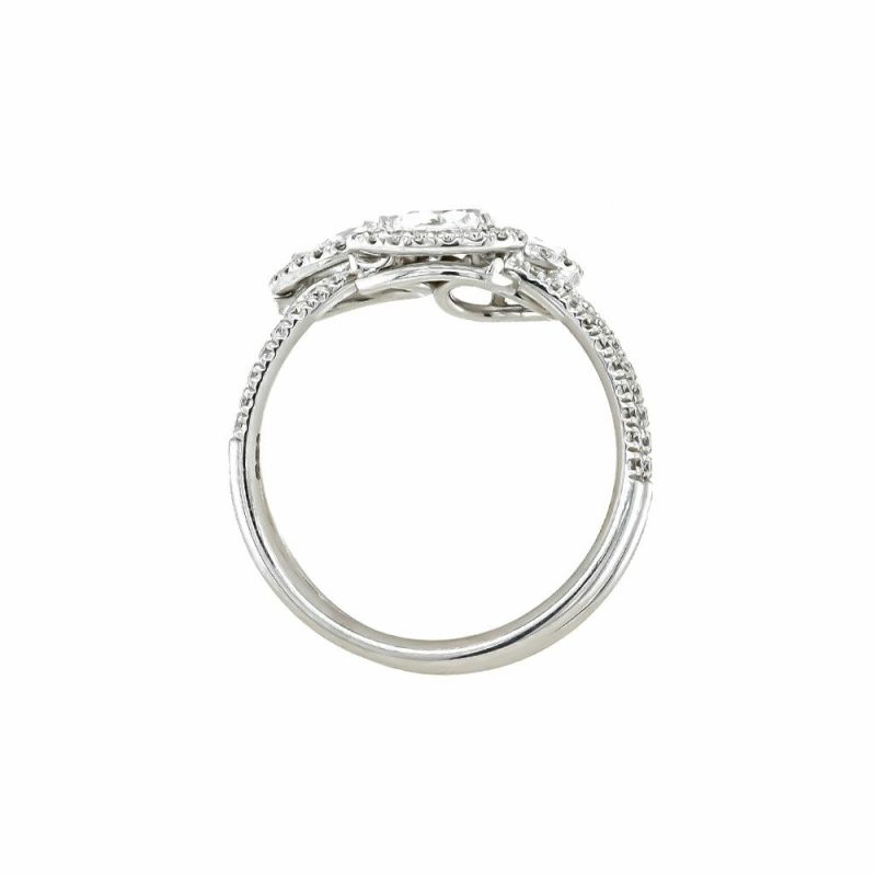 Dress Rings |   18Ct White Gold Pear And Oval Cut Diamond Cluster Ring Dress Rings Dress Rings