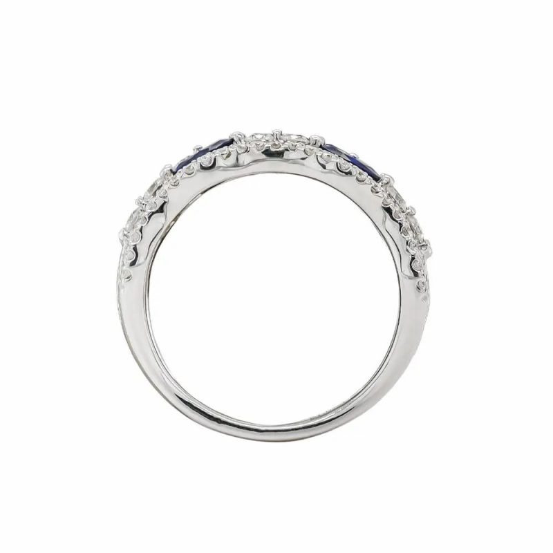 Dress Rings |   18Ct White Gold Sapphire & Diamond Dress Ring Dress Rings Dress Rings