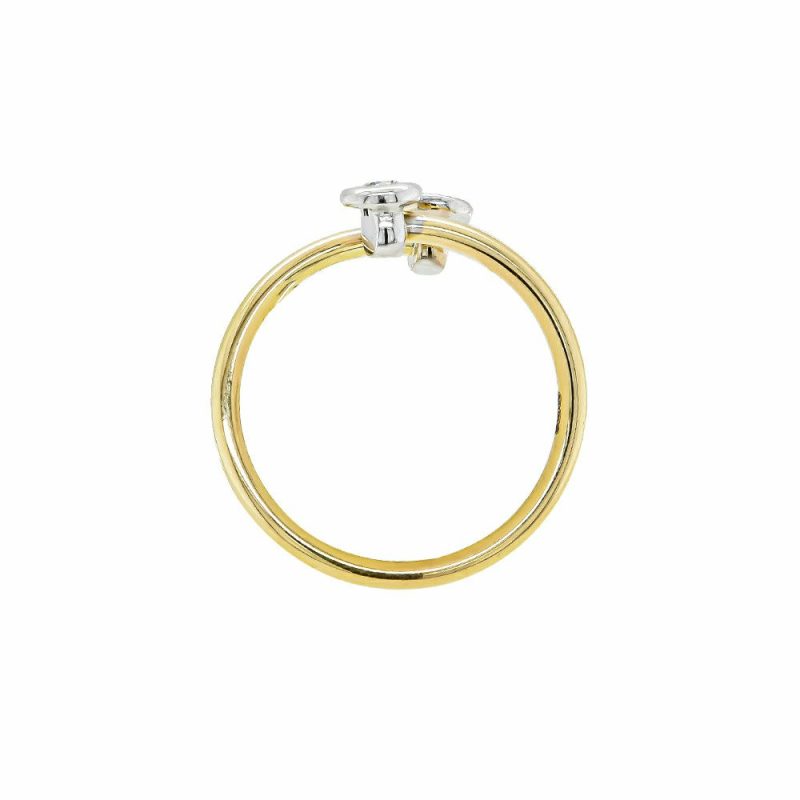 Dress Rings |   18Ct Yellow And White Gold Brilliant Cut Diamond Rub Set Ring Dress Rings Dress Rings