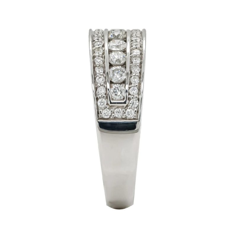 Dress Rings |   9Ct White Gold Brilliant Cut Diamond Band Dress Rings Dress Rings