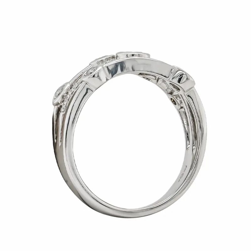 Dress Rings |   9Ct White Gold Diamond Scattered Set Ring Dress Rings Dress Rings