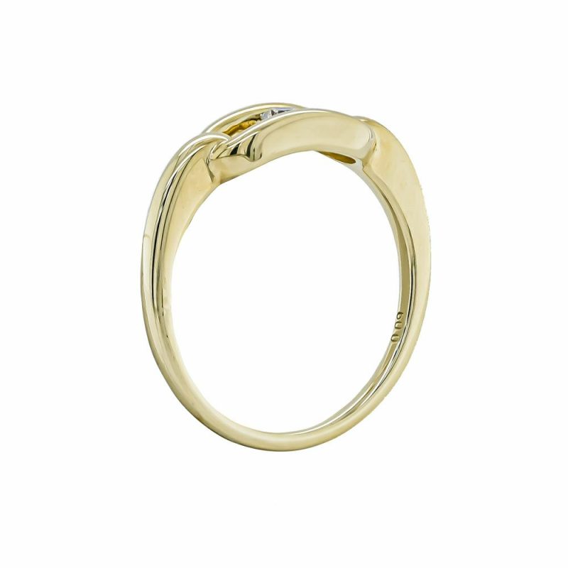 Dress Rings |   9Ct Yellow Gold Brilliant Cut Diamond Open Link Ring Dress Rings Dress Rings