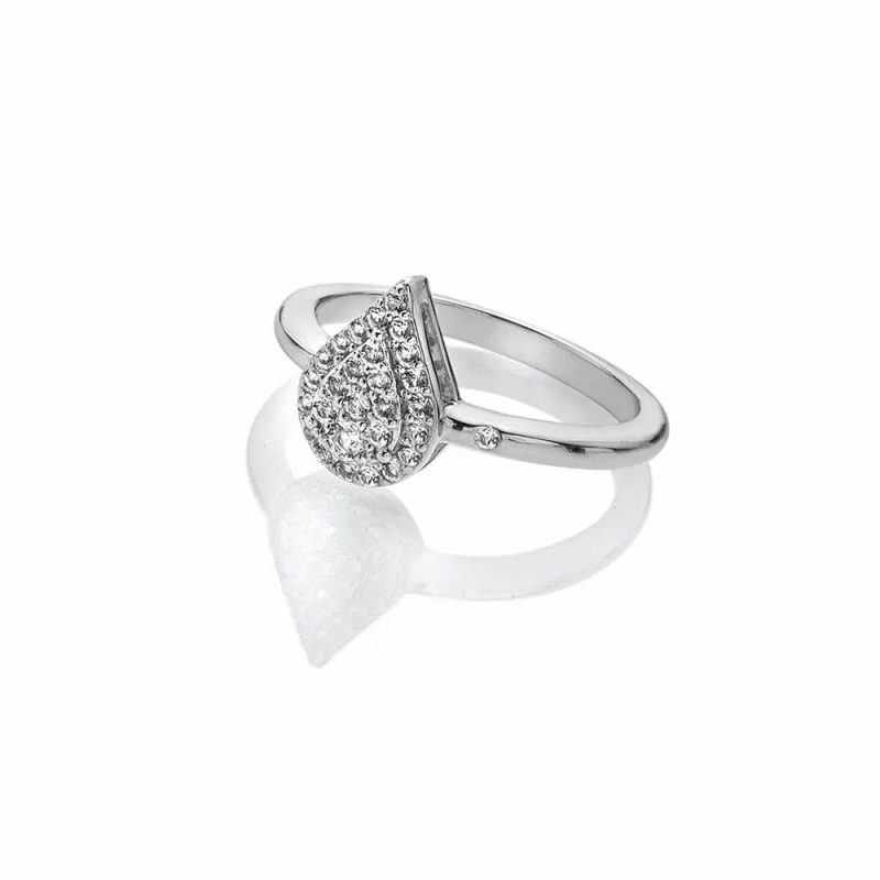 Dress Rings |   Glimmer White Topaz Teardrop Ring Dr255 Dress Rings Dress Rings