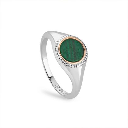 Dress Rings |   Reflections Of Padarn Silver And Rose Malachite Ring 3Smch0753 Dress Rings Dress Rings