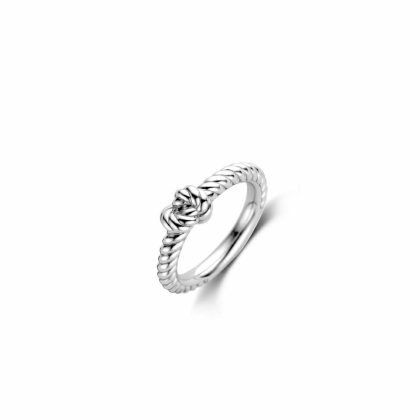 Dress Rings |   Silver Knot Effect Ring 12278St/54 Dress Rings Dress Rings