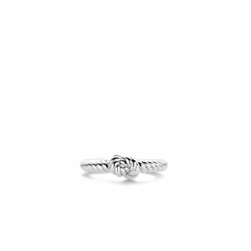 Dress Rings |   Silver Knot Effect Ring 12278St/54 Dress Rings Dress Rings