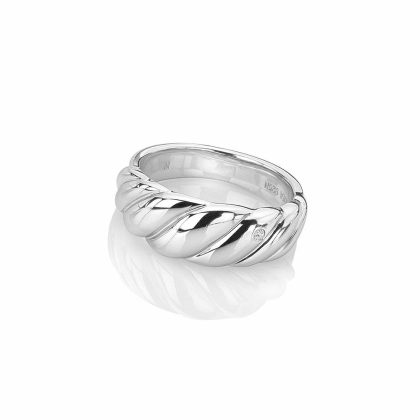 Dress Rings |   Twist Large Silver Band Dr239 Dress Rings Dress Rings