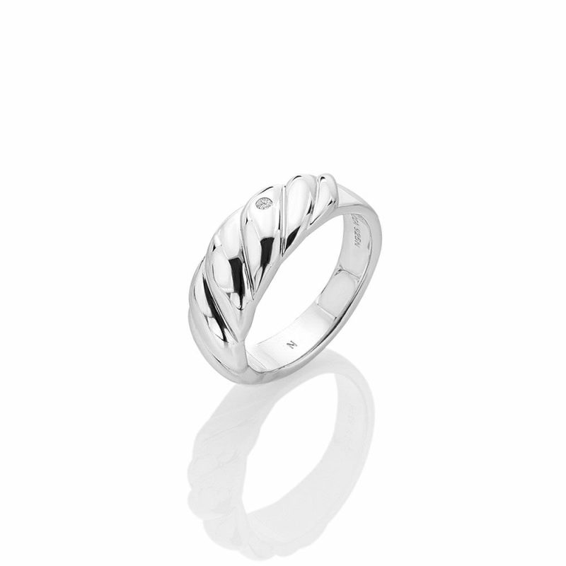 Dress Rings |   Twist Large Silver Band Dr239 Dress Rings Dress Rings