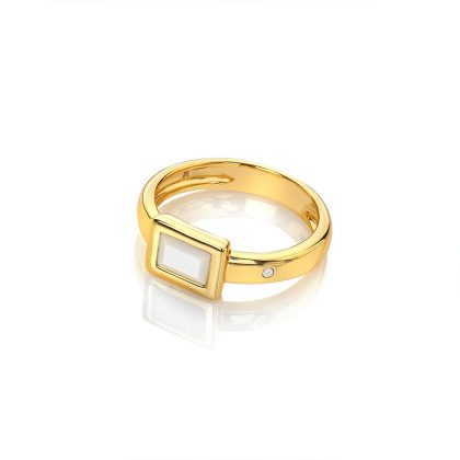 Dress Rings |   X Gemstones Rectangle Mother Of Pearl Ring Dr262 Dress Rings Dress Rings