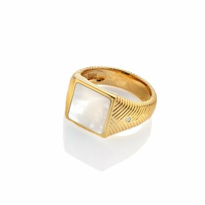 Dress Rings |   X Jac Jossa Calm Pearl Signet Ring Dr249 Dress Rings Dress Rings