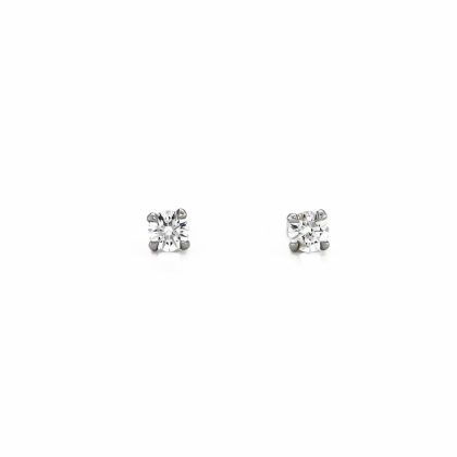 Earrings |   18Ct White Gold Brilliant Cut 0.20Ct Diamond Stud Earrings Earrings Earrings