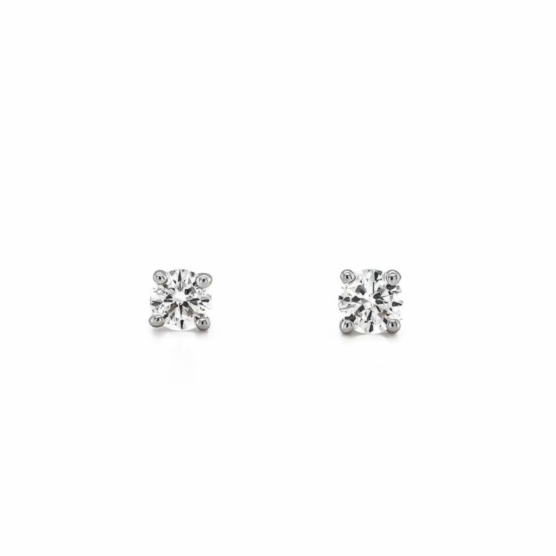 Earrings |   18Ct White Gold Brilliant Cut 0.42Ct Diamond Martini Stud Earrings Earrings Earrings