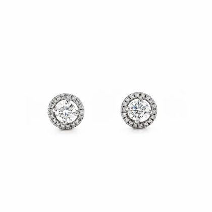 Earrings |   18Ct White Gold Brilliant Cut 0.45Tc Diamond Cluster Stud Earrings Earrings Earrings