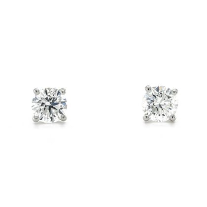 Earrings |   18Ct White Gold Brilliant Cut Diamond Martini Stud Earrings 1.87Ct Earrings Earrings