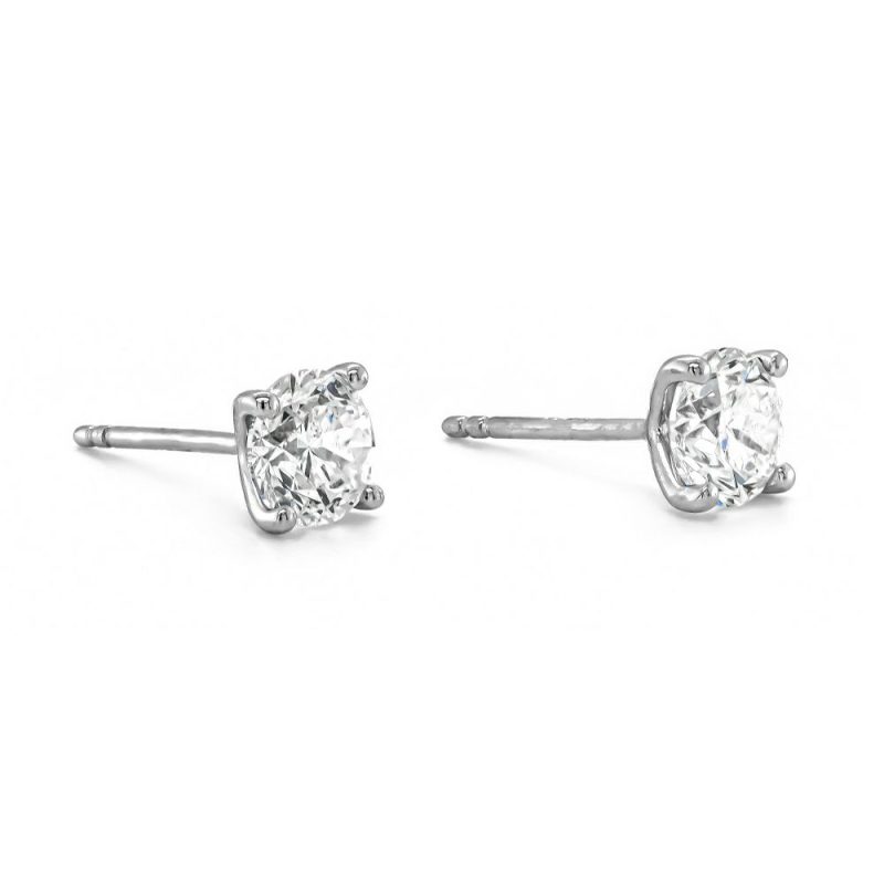 Earrings |   18Ct White Gold Brilliant Cut Diamond Martini Stud Earrings 1.87Ct Earrings Earrings