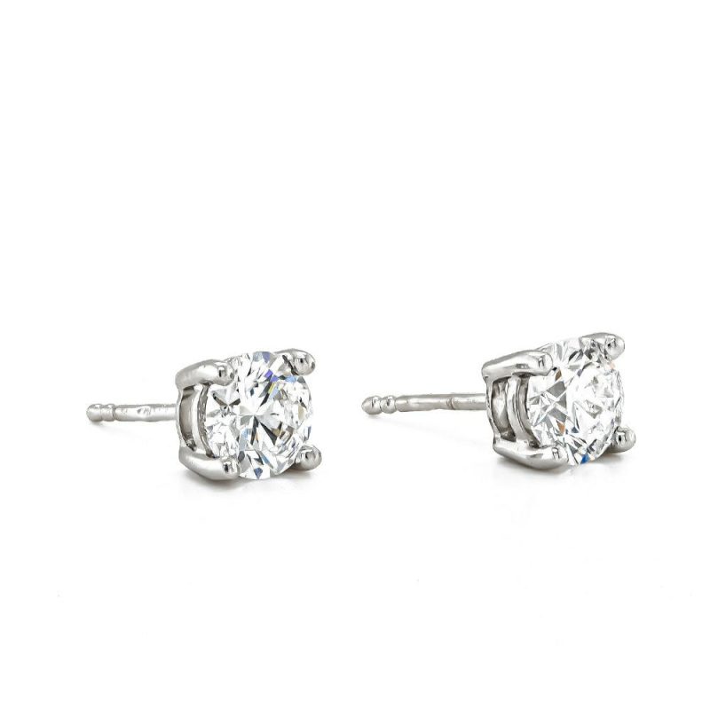 Earrings |   18Ct White Gold Brilliant Cut Lab Grown Diamond Stud Earrings 1.50Ct Earrings Earrings