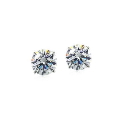 Earrings |   9Ct White Gold 2Ct Eternal Four Prong Round Stud Earrings – Ce9Kw-Eter-W80 Earrings Earrings