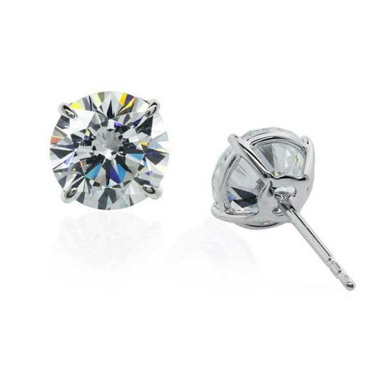 Earrings |   9Ct White Gold Eternal Prong Stud Earrings 1.00Ct Ce9Kw-Eter-W65 Earrings Earrings