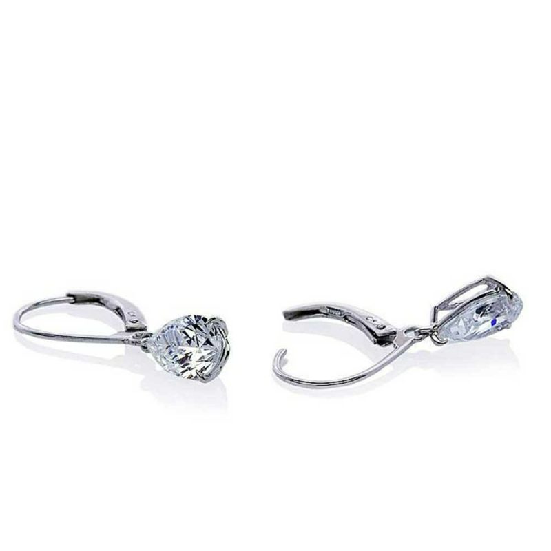 Earrings |   9Ct White Gold Pear Drops Earrings Ce9Kw-Blyt-W96 Earrings Earrings