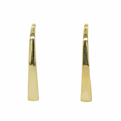 Earrings |   9Ct Yellow Gold Curved Earrings Earrings Earrings