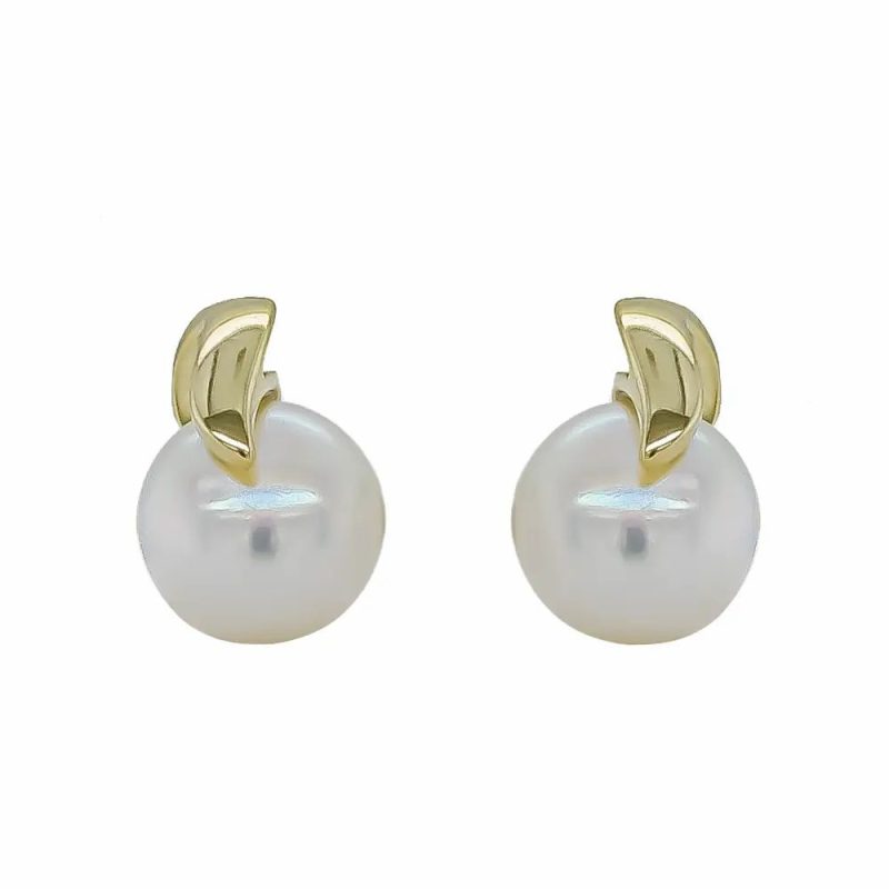 Earrings |   9Ct Yellow Gold Freshwater Pearl Stud Earrings Earrings