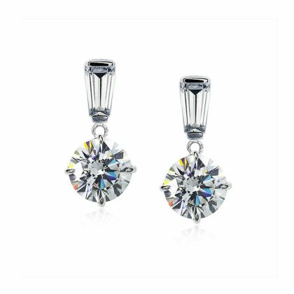 Earrings |   Athena 9Ct White Gold Drop Earrings Ce9Kw-Athe-W80 Earrings Earrings